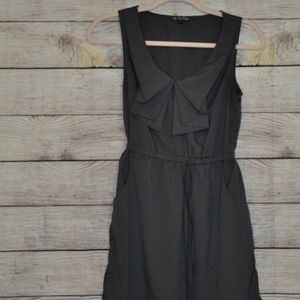 gray layered collar dress
